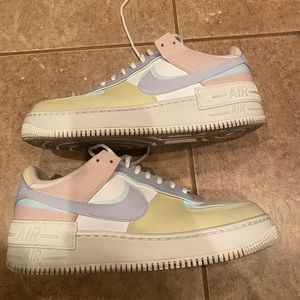 Nike Air Force One shadow pastel Easter purple blue pink women’s 12 mens 10.5